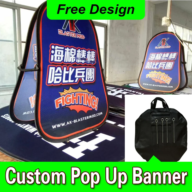 Free Design Free Shipping Horizontal A Frame Banner Pop Out