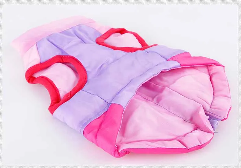 Popular Color Blocking Pet Apparel Dog Clothes Winter Puppy Dogs Vest Cotton-padded Jacket Coat for Chihuahua Teddy Poodle6