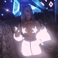 Сексуальная Светоотражающая Женская мини-юбка на молнии спереди, высокая талия, уличная одежда для клуба, вечерние, блестящая серая Женская одежда, короткие юбки