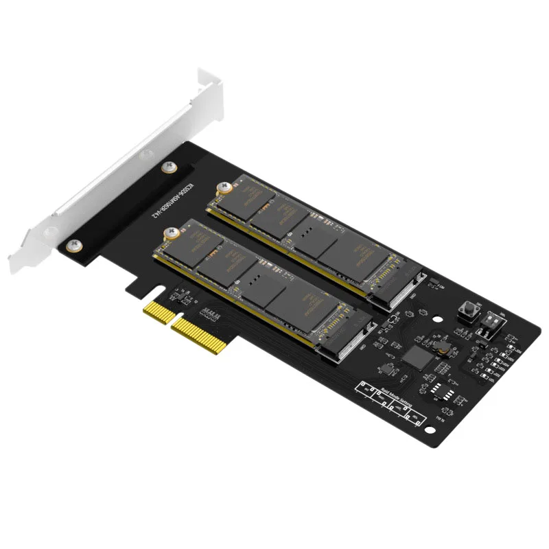 

Maiwo Pci-E X4 X8 X16 To M.2 Ngff Dual Ssd Adapter With Raid High Speed Sata Array External Adapter Board Accelerator Card