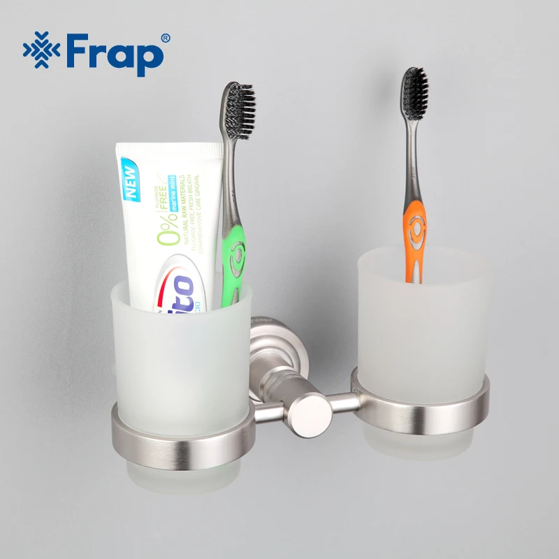 Стеклянный держатель для зубной щетки F3708|double cup holder|bathroom holderbathroom accessories |