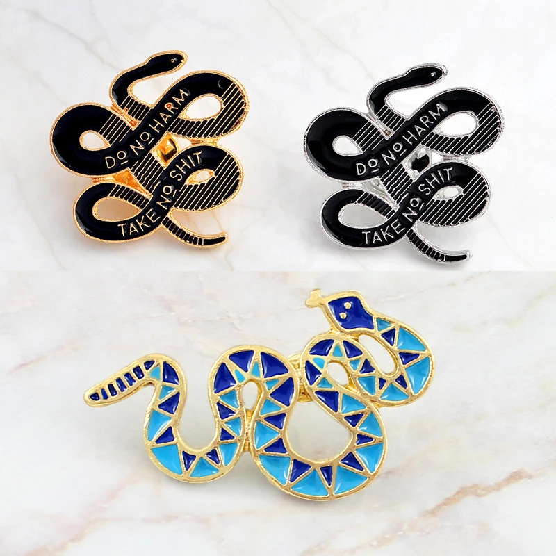 

Hfarich Statement Black Snake Brooch Pins for Men Women Brooch Corsage Hats Clips Broches Animal Decoration Collar Suit Jewelry