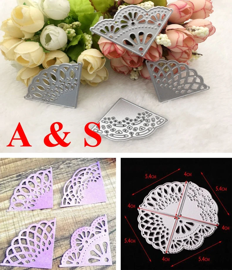 N361 METAL CUTTING DIES die cut Corner Lace Flower Scrapbook card PAPER
