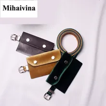 Mihaivina Women Waist Belt Bag Small Women Bag Travel Bag Waist Pack Bolsas PU Leather Belt Pack 6 colors
