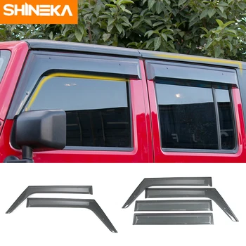 

SHINEKA Window Visors For Jeep Wrangler Car Windows Sun visor Rain Visor Shield Guard For Jeep Wrangler 2007-2017 Accessories