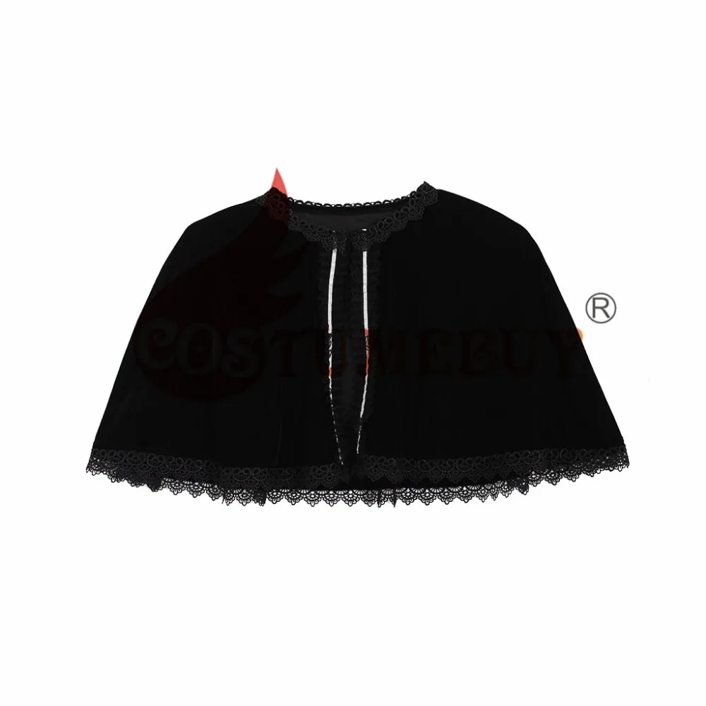 CostumeBuy черная бархатная накидка плащ пальто Wicca халат средневековое викторианское платье Женская шаль Хеллоуин Ларп косплей костюмы