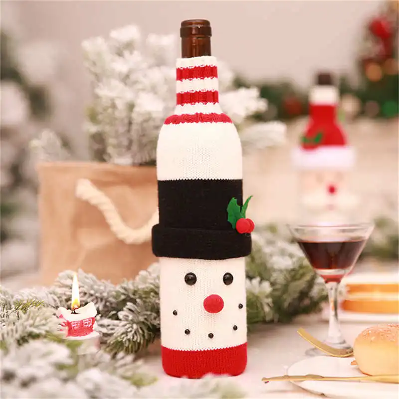 1pc Christmas Wine Bottle Snowman Santa Decoration Xmas Bottle Cap Xmas Decor perfect for Christmas decoration #2n19 (6)