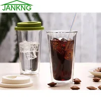 JANKNG 1 шт. термостойкая стеклянная чашка с двойными стенками, пивная кофейная чашка, набор ручной работы, креативная пивная кружка, чайные кружки, прозрачная посуда для напитков