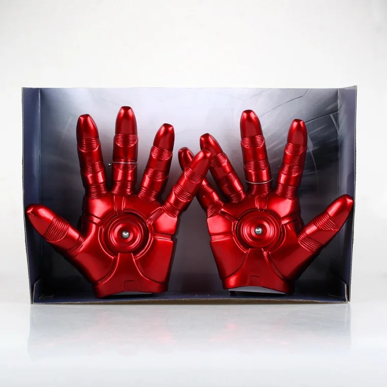 2pcs/lot 20cm Iron Man The Avengers Light Red gloves Action Figure Model Toys Dolls Anime Cartoon Collectible gift