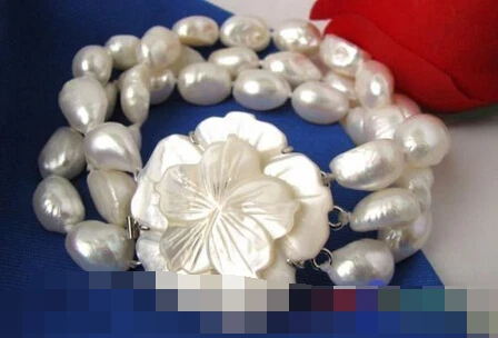 

Hot selling>@@ > 01142 BAROQUE WHITE FRESHWATER PEARL BRACELET BANGLE -Bride jewelry free shipping