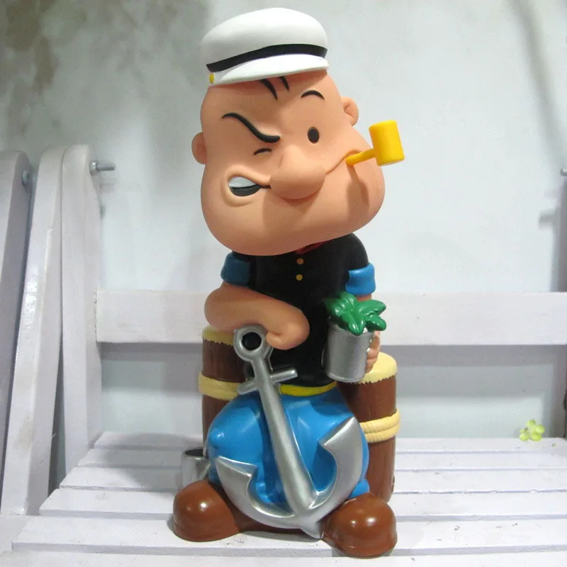 Anime Cartoon Popeye the Sailor man Piggy Coin Bank PVC Figure