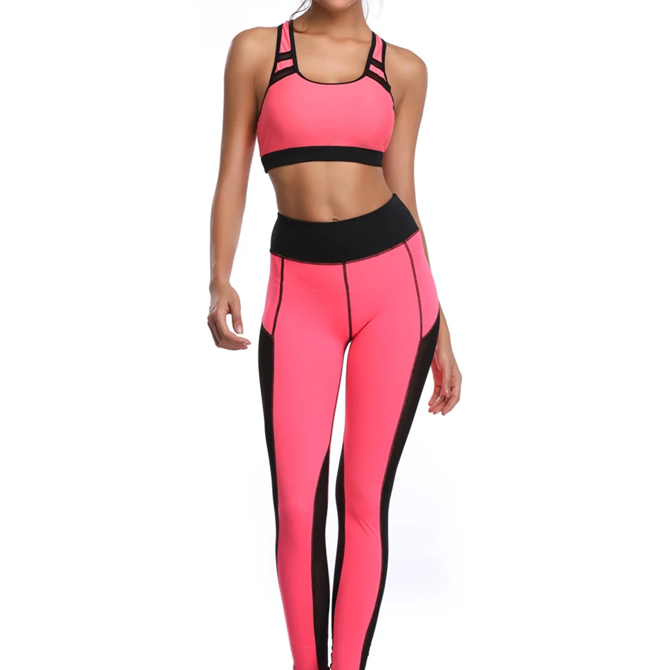 

Ariel Sarah Yoga Set Gym Clothing Solid Workout Clothes Multicolor Women Sportswear Fitness Suit Female Bra Sport Leggings Sport