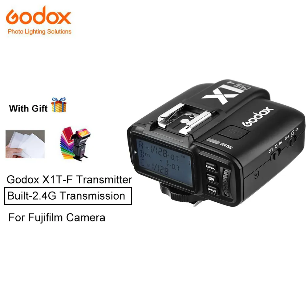

Godox x1t X1t-F Trigger Support 1/8000s HSS 2.4G Wireless F 32 Channels For Fuji Fujifilm Camera