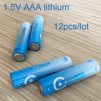 

12PCS 1.5V AAA Lithium battery 1100mah 3A LiFeS2 cell dry primary battery not rechargeable for camera and toys electric shaver