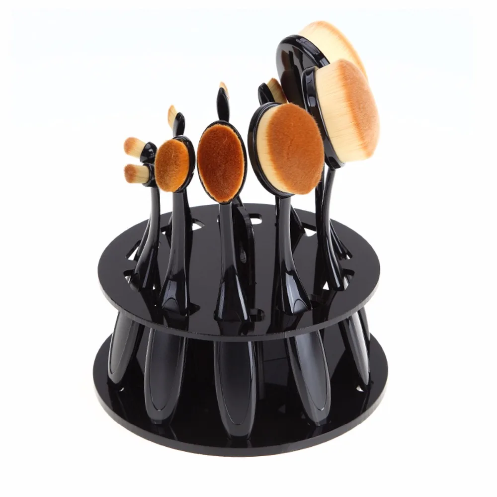Acrylic Oval Toothbrush towel tree Makeup Brush Stand Shelf Holder