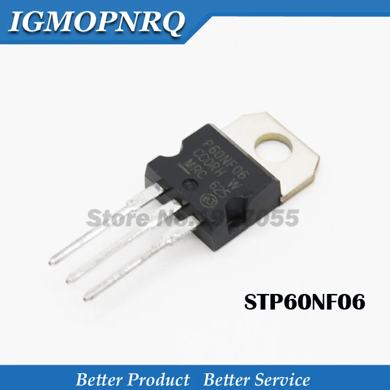 10 шт. STP60NF06 TO220 P60NF06 TO-220 STP60NF06L 60NF06 новый и IC | Электронные компоненты принадлежности