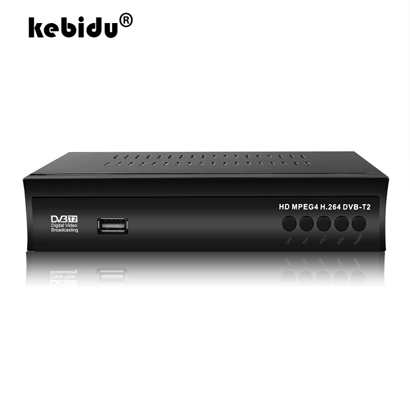 Kebidu DVB-T/DVB-T2 ТВ тюнер приемник DVB T/T2 ТВ Box HDMI CVBS 1080P цифровой HD спутниковый ресивер H.264 наземного приемник декодер каналов ТВ получать