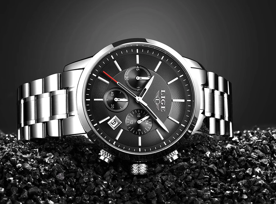 2019LIGE новые модные мужские часы лучший бренд класса люкс кварцевые часы с хронографом Бизнес водонепроницаемые часы для мужчин Relogio Masculino