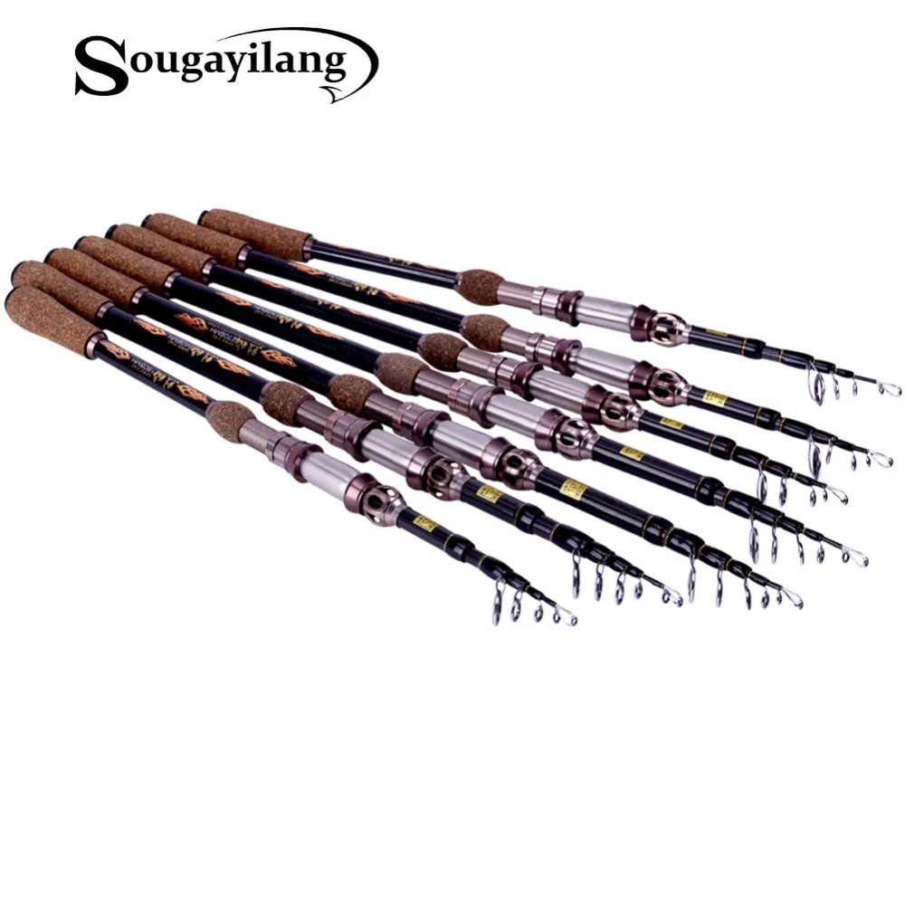 Sougayilang Brand Retractable Fishing Rod Carbon Casting Fishing Pole
