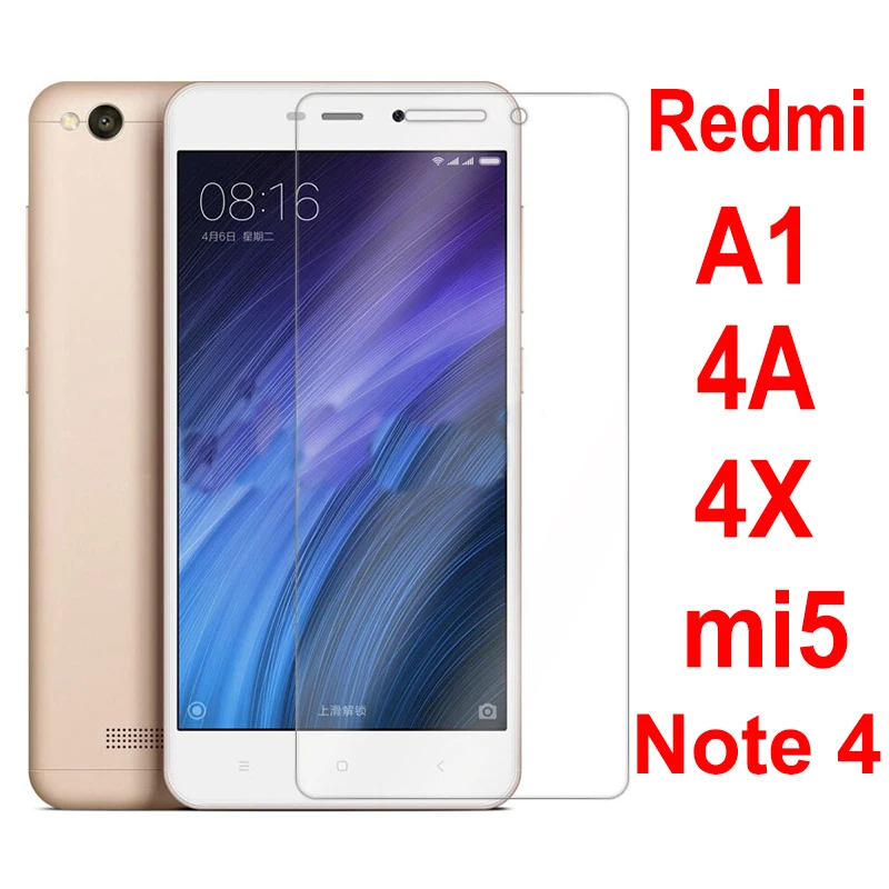 Защитное стекло для xiaomi redmi 4a 4x xiomi xiami xaomi A1 Note 4 mi5 закаленное пленка|Защитные