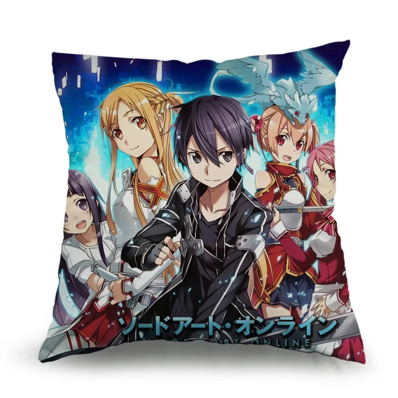 Anime Pillowcase Sword Art Online Popular cartoon Cushions office
