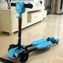 T07 дети света скорость катание на скутере/регулируемая высота/Смола тормозные перегородка/четыре колеса складной велосипеды