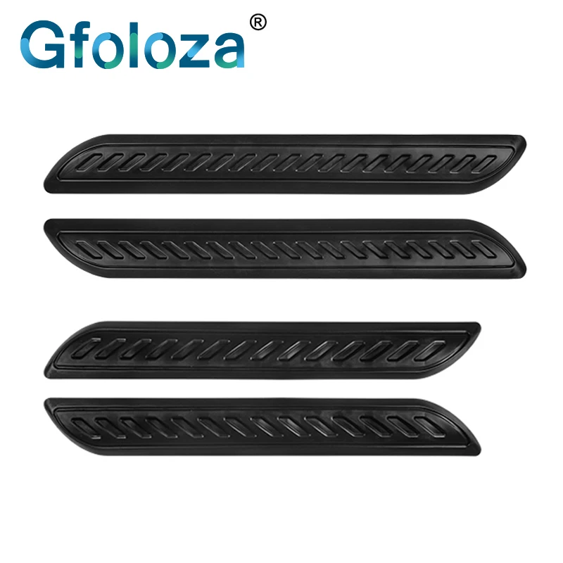 

Gfoloza 2Pcs Front/Rear Bumper Protector Car Corner Guard Anti-collision Strips Bumpers Lip Protective Bar Rubber Car Styling