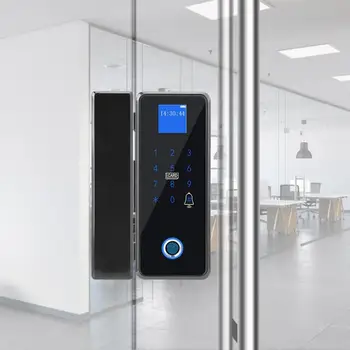 

Smart Fingerprint Password IC Card APP Door Lock For Frameless Glass Door Access Control System
