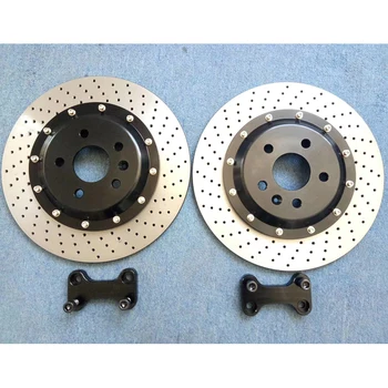 

Jekit rear 355*22mm oversized disc with center cap with bracket for Golf 6//Volkswagen Passat R36/Honda URV for stock calipers