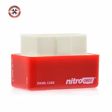 Caja de sintonización de Chip Nitro OBD2, enchufe y unidad de rendimiento, funciona para caja de distribución diésel, rojo, envío rápido