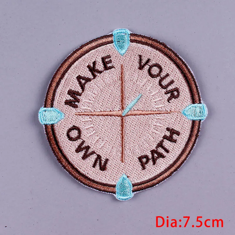 Pulaqi Mountain Travel Patch Embroidery Patches Iron On Patches For Clothing Explore Nature Traveling Cloth decor parche ropa - Цвет: 3P-PE4218CT