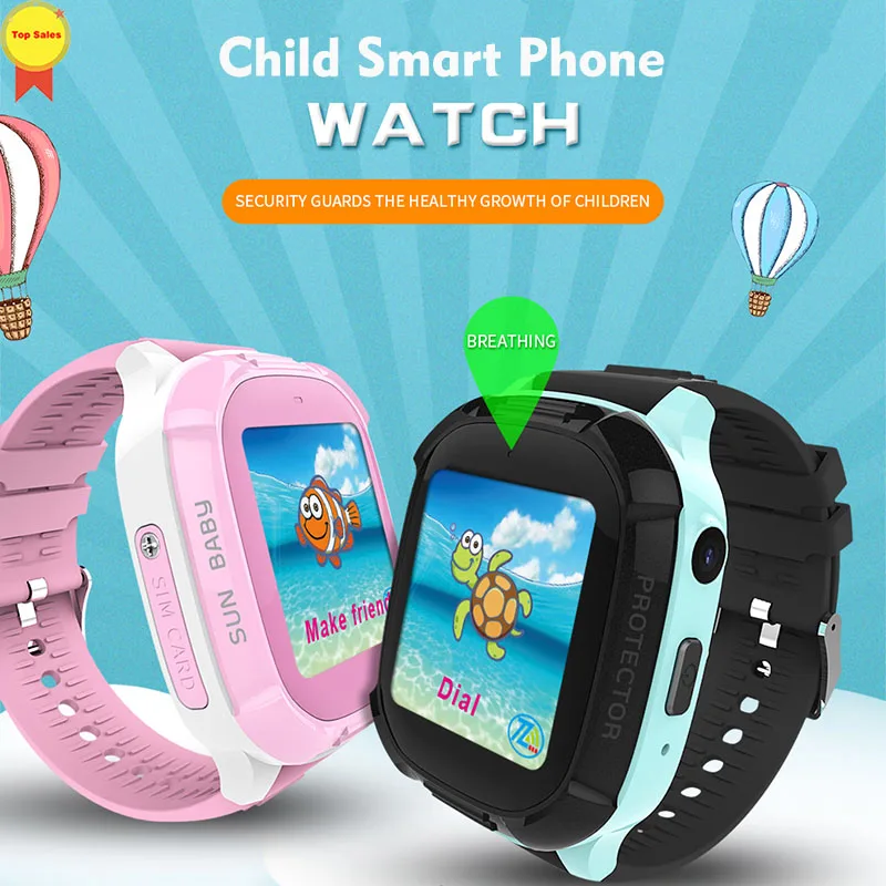

Touch Screen Children Smart Watch kids Phone call Waterproof GPS Tracker Anti-lost SOS Wristband Support SIM Card watch for baby