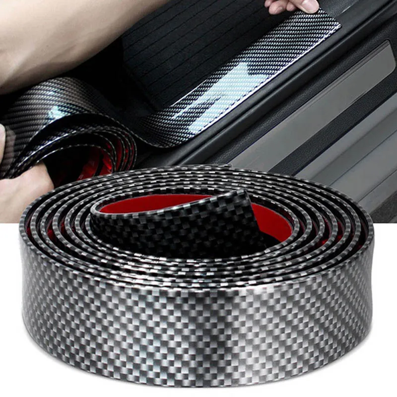 

5D Car Sticker Carbon Fiber Rubber Styling DIY Sill Bumper Sticker for Auto Accessories Car Styling