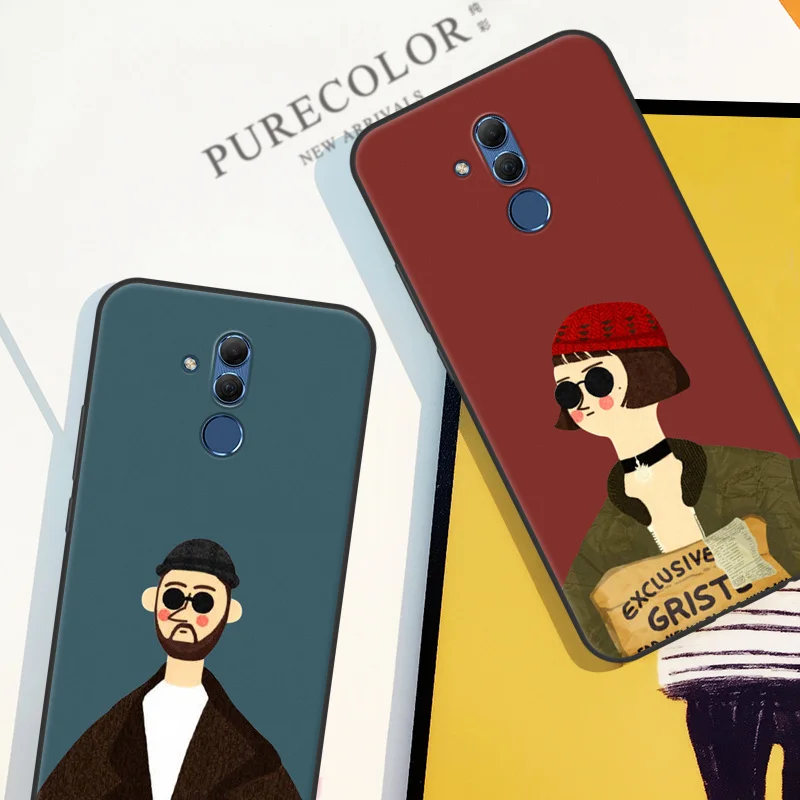 Для huawei Maimang7 SNE-AL00 случае pureColor пары Стиль роспись Мягкие TPU shell телефона чехол для