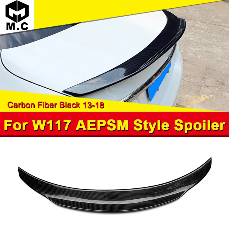 

For Mercedes Benz Cla Class W117 Carbon Fiber PSM boot trunk wing spoiler CLA180 CLA200 CLA250 CLA45 Look wing spoiler 2013-2018