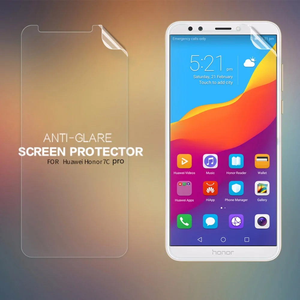 Для Huawei Honor 7c pro Антибликовая Защитная пленка для экрана матовая защитная против
