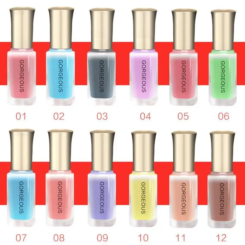 

12 Colors Mirror Nail Polish set 10ml Quick-drying Translucent Jelly Nail Polish