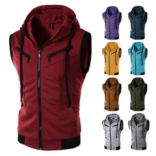 Стильный Hauts pour hommes модный мужской летний Повседневный однотонный топ с капюшоном и коротким рукавом блуза Ropa de hombre