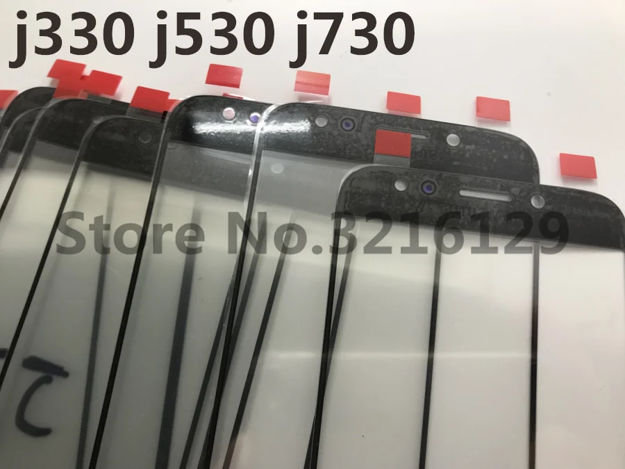 Новинка,, для samsung Galaxy J3, J330, J5, J530, J7, J730,, переднее стекло, сенсорный экран, внешняя панель, объектив, ремонт, Запасная часть