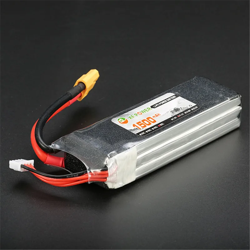 

New Arrival XF Power 14.8V 1500mAh 4S 45C Lipo Battery XT60 Plug RC Quadcopter Multicopter Helicopter Spare Parts Accessories