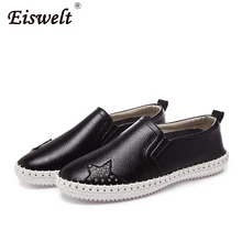EISWELT/Для женщин Туфли без каблуков сезон: весна–лето модная повседневная обувь женская полая дышащая обувь стильная женская обувь на плоской подошве Женские туфли-лодочки