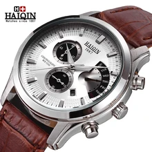 HAIQIN 2016 relogio masculino Fashion Business Men Luxury Brand Quartz Watch Mens Sport Watches Chronograph Luminous