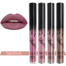 BUD K Brand liquid lipstick glitter Hot Sexy Colors waterproof Long Lasting mate Lip gloss pen Make up red with matte lip baton 