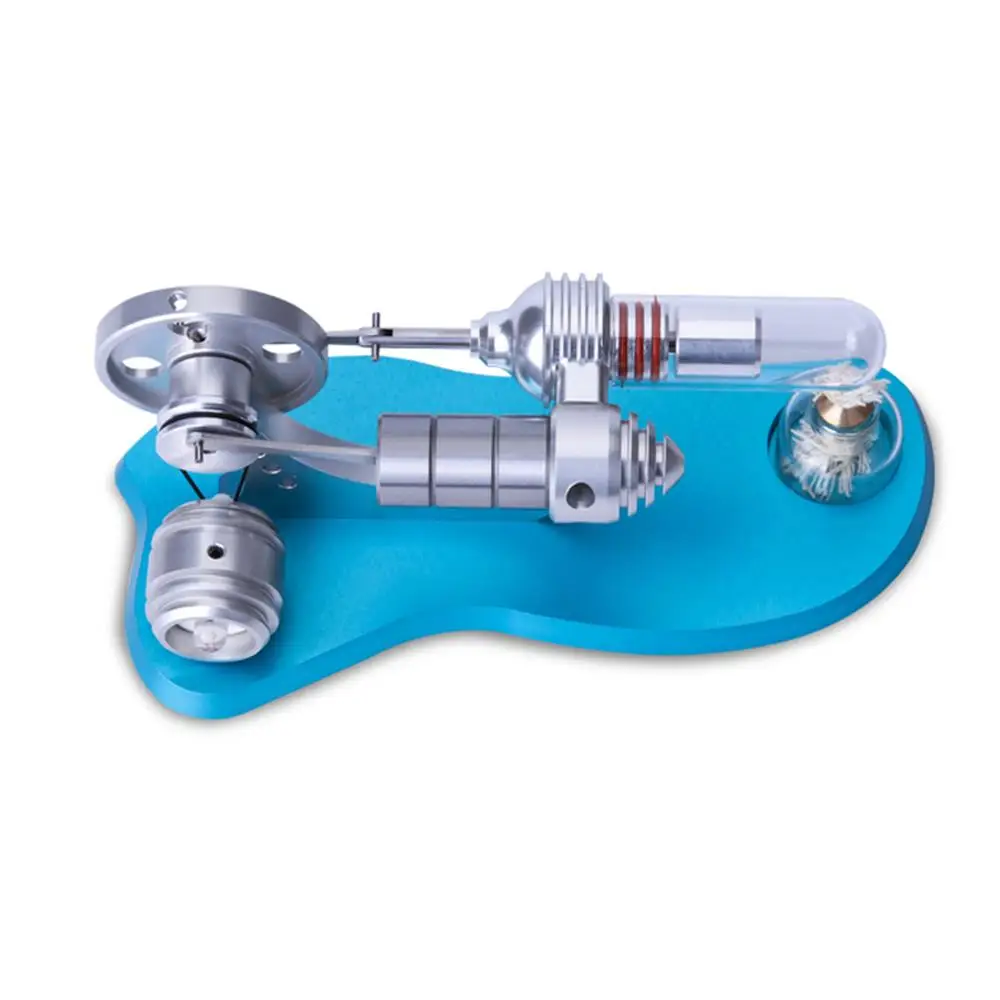 

Blue Engine Motor Stirling Generator External Combustion Physical Model Children Edcuational Perpetual Fantastic