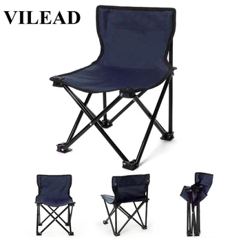 

VILEAD Folding Camping Chair One-piece design Portable Fishing Picnic Beach Outdoor Garden Seat High Load Ultralight 32*32*34 cm