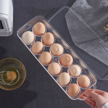 

12/18 Cells Refrigerator Fresh Boxes Egg Container Eggs Storage Transparent Case Crisper Household Home Kitchen Tools