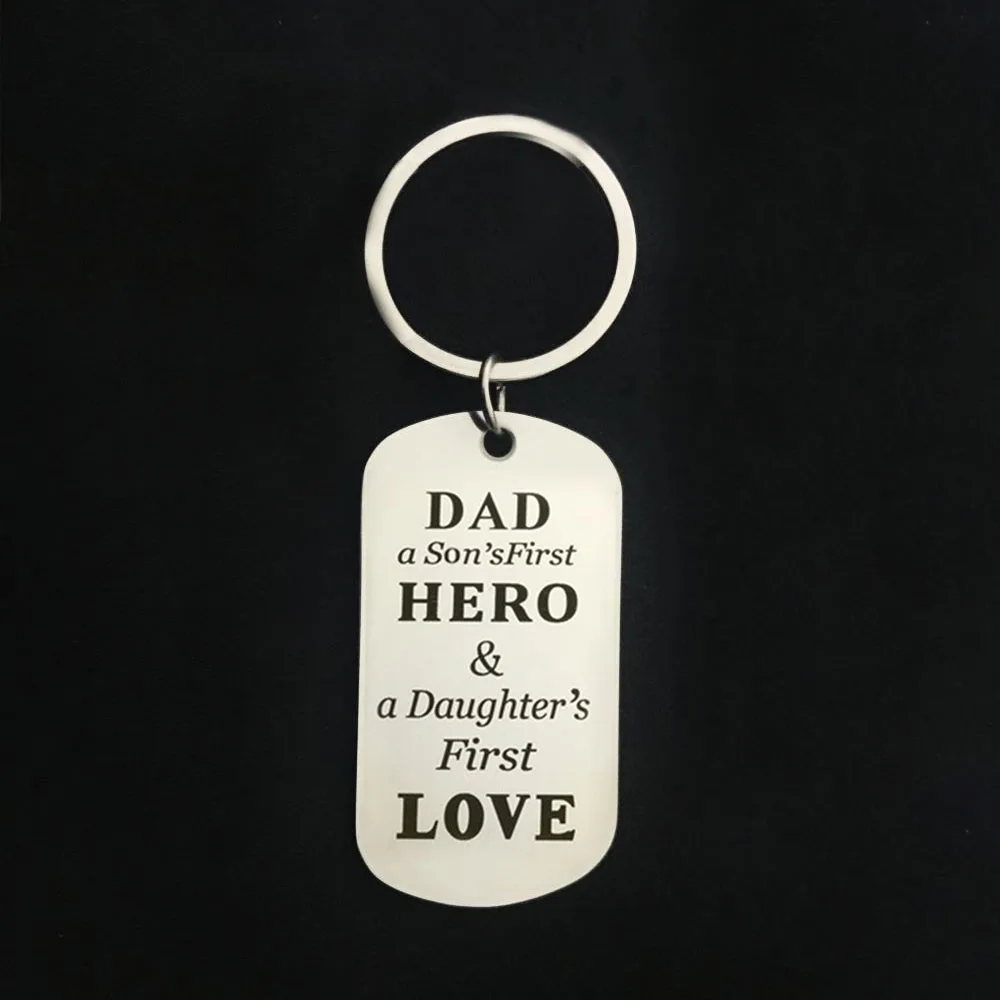 

CAXYBB Thanksgiving gift Military Men's Stainless Steel keyring Dog Tag keychain Jewelry Fathers Day gifts for dad
