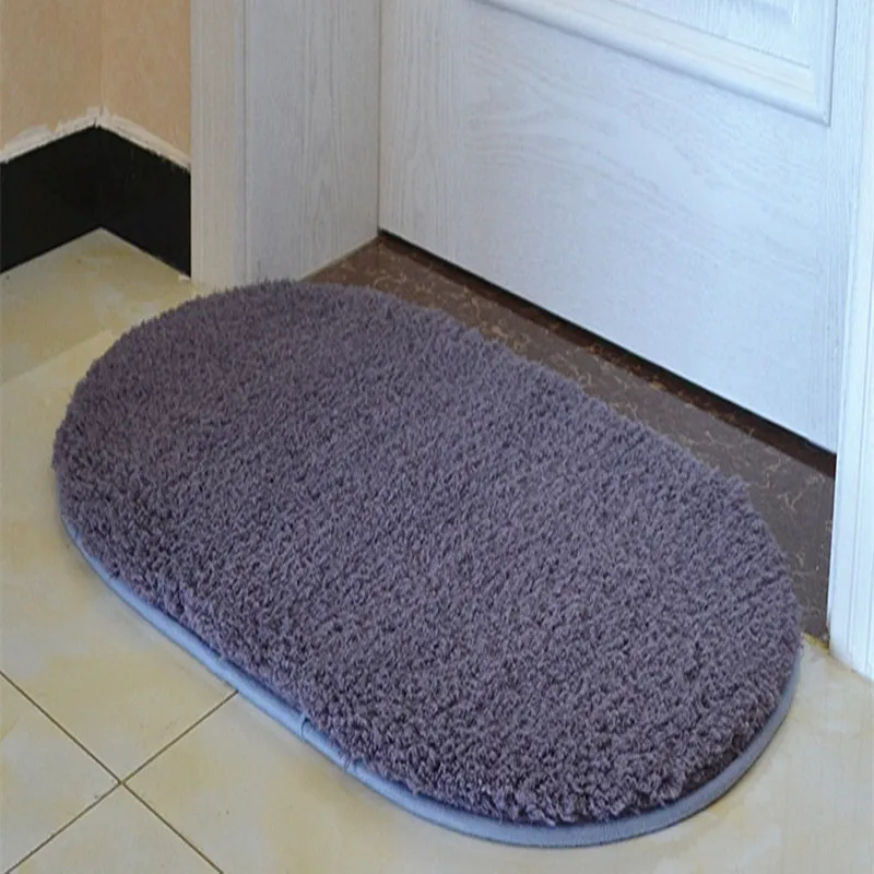 High Quality Carpet Bathroom Mat Soft Antiskid Floor Rugs Doormat Bath Mat Door Way Feet Rug Solid
