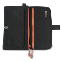 FGGS-Паспортная Противоударная сумка многофункциональная сумка для сертификата два лица дизайн для Путешествий деньги большой емкости черный