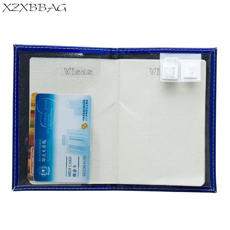 XZXBBAG Модный Лазерный чехол для паспорта из искусственной кожи унисекс держатель
